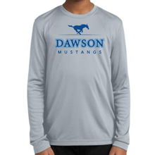 Load image into Gallery viewer, Youth Performance Long Sleeve T-Shirt with Dawson Mustang Logo - 3 Colors
