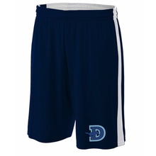 Load image into Gallery viewer, Youth Moisture Wicking Athletic Shorts with &quot;D&quot; Logo
