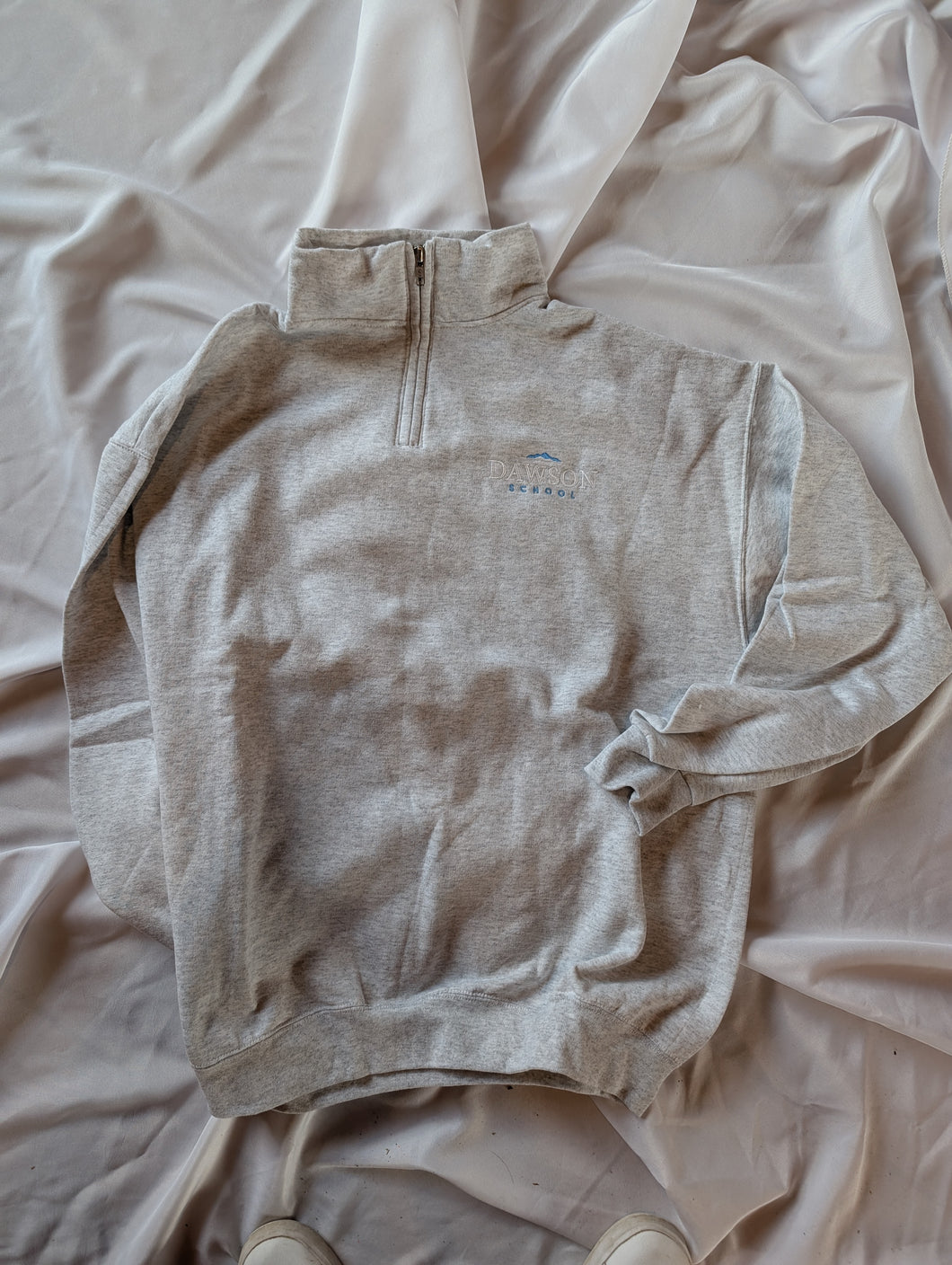 Adult Light Gray Quarter Zip
