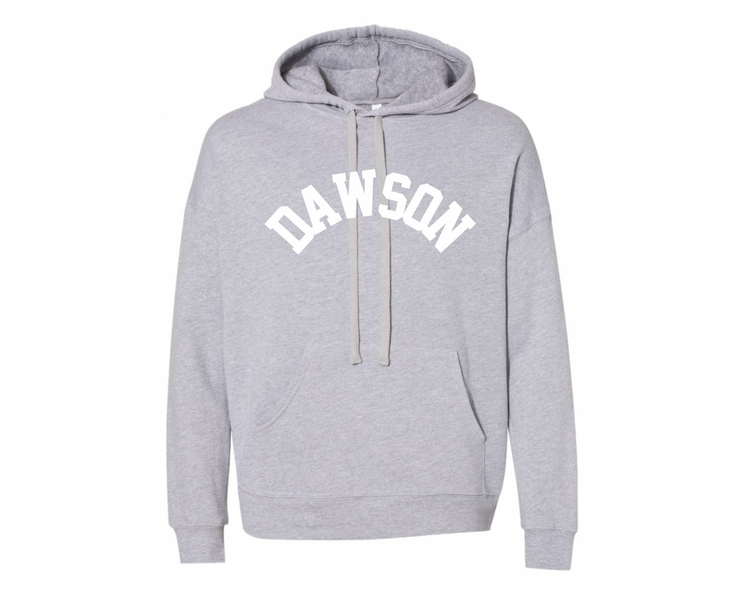 Adult Unisex Hoodie Sweatshirt with College Dawson Logo - 8 color choices
