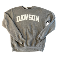 Load image into Gallery viewer, Youth Fleece Crewneck Sweatshirt with College Dawson Logo
